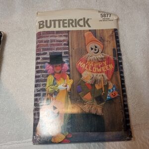 Butterick 5877  Halloween  Decor & Treat Bags Sewing Pattern Vintage 1987 Uncut